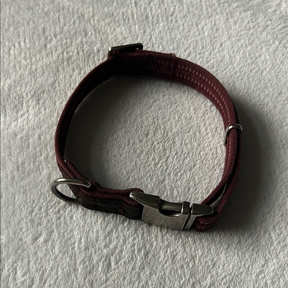 Burgundy Reddy Webbed Dog Collar - Picture 2 of 5
